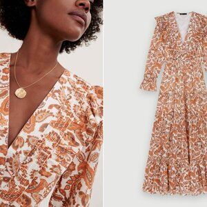 MAJE Printed Cotton Dress Size 40